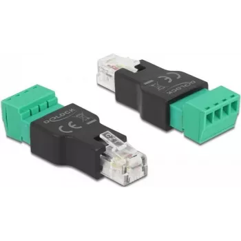 Adapteris RJ11/14 vīrišķais uz spaiļu bloku 4 pin DeLOCK 66527