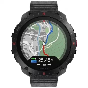 Polar Grit X2 Pro 3,53 cm (1,39) AMOLED Digitālais 454 x 454 pikseļu Skārienekrāns Melns GPS