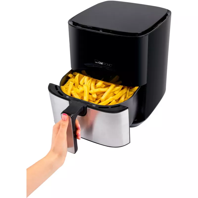 Clatronic FR 3782 H gaisa fritētājs, 5 l, 80–200 °C, melns/nerūsējošais tērauds