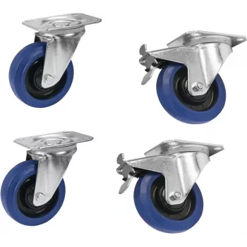 Riteņu komplekts Roadinger RD-100 100 mm zils, 2 riteņi ar bremzi