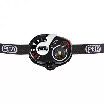 Petzl e+LITE melns balts galvaslampa ar svilpi