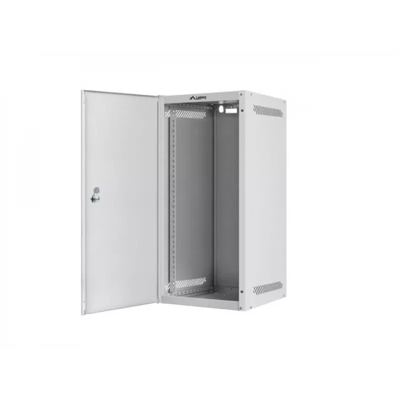 Sienas stiprināms 10 inch skapis Lanberg WF10-2312-00S, 12U, 20 kg, stikla durvis