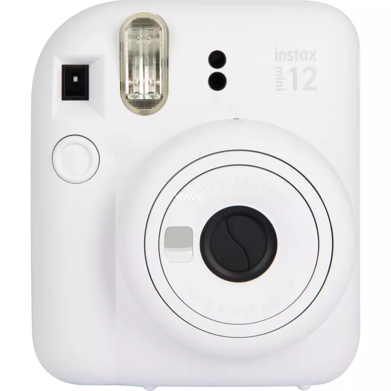 Momentkamera Fujifilm Instax Mini 12 Balta — 86×54 mm izdrukas, 60 mm fokusa attālums, AA baterija