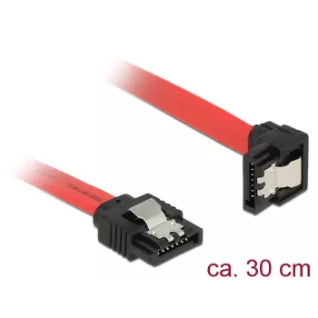 SATA kabelis DeLOCK 83978 0.3 m SATA 7-pin melns sarkans