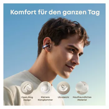 ANKER Soundcore AeroClip zili Open-Ear Clip-Austiņas Hi-Res skaņa LDAC NC IP55 KI atbalstīti zvani