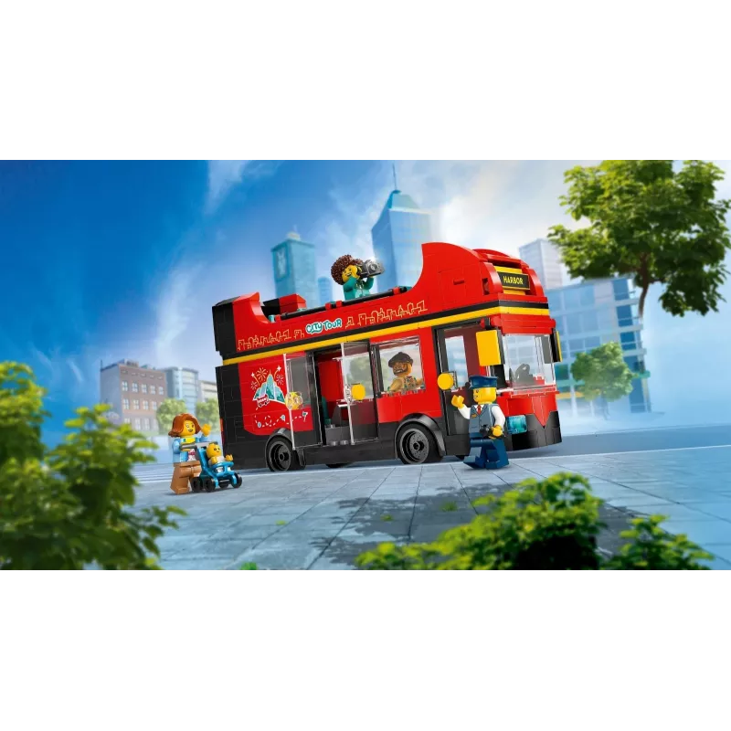 LEGO City Sarkanā divstāvu apskates autobusa rotaļlieta 60407