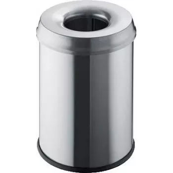 Helit H2515400 Atkritumu tvertne apaļa tērauda pelēka (H2515400)
