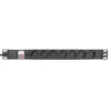 Strāvas sadalītājs Extralink 19 inch 1U 7 kontaktligzdas EU tipa PDU ar slēdzi