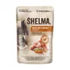 Slapjā barība kaķiem SHELMA multipaka 4×85 g — pieaugušiem kaķiem, vistas, tītara, liellopa, pīles, bezgraudu