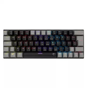 Mehāniskā spēļu tastatūra White Shark Wakizashi GK-002121V2 — melns/pelēks rāmis, US Blue slēdži