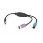 Adapter 2xPS2 -> USB pele + klaviatūra