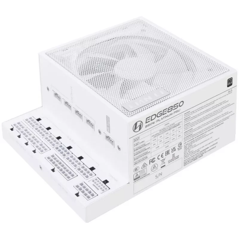 Barošanas bloks Lian Li EG0850 850 W SFX, 20-pin ATX, 80 PLUS Gold, Balts