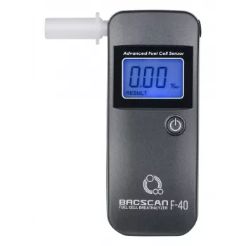 Alkohola testeris BACscan F-40, bezkontakta, BAC 0–4%, 1% precizitāte, 20s iesildīšanās, LCD, baterija AAA×2