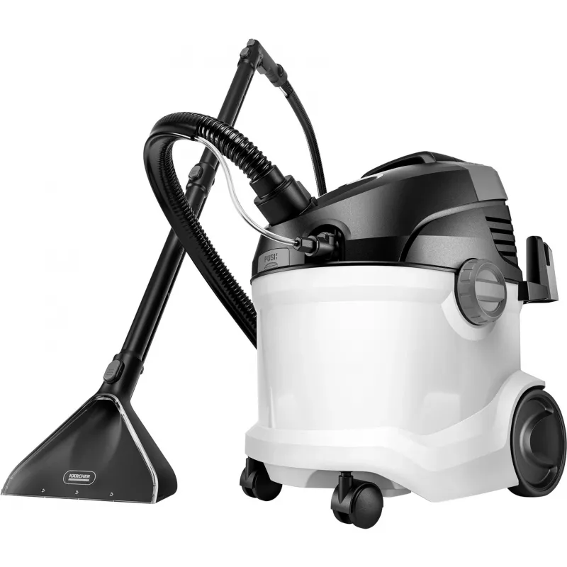Cilindrputekļsūcējs Kärcher SE 5 — Slapjā un sausā tīrīšana, 1000 W turbīna, 4 L netīrā/4 L svaigā ūdens tvertnes, 6 m vads