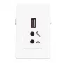 Garbot BN4900-USB A+2XJ modulis USB 2.0 + 2x Mini Jack, balts, 20 cm
