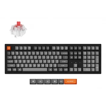 Keychron K10 Max QMK tastatūra universāla USB RF Bezvadu Bluetooth Melna