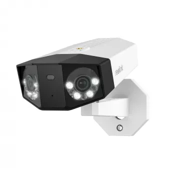 IP drošības kamera Reolink DUO Series P750 āra ložmetējveida 16 MP 7680×2160 CMOS 1/2.7 collas 2.8 mm 180°×55° PoE IP67 iebūvēta gaisma mikrofons skaļrunis