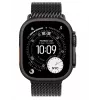Apple Watch Ultra 3 GPS + Cellular 49mm Melna titāna korpuss ar Melnu titāna Milānas cilpu Medium