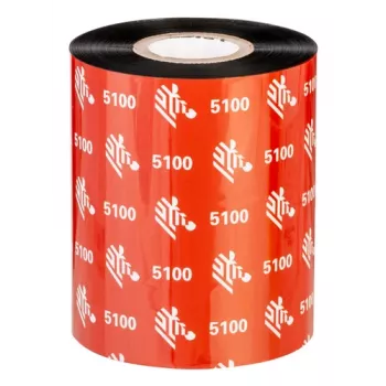 Zebra 5100 Premium Resin termopārlente 450 m Melna