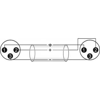 Audio kabelis Omnitronic 3022075A 0,2m XLR 3-pin Melns