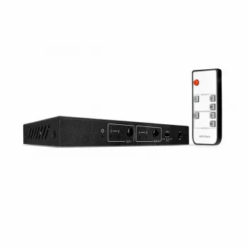 Lindy 2x2 HDMI 18G Matricas slēdzis, AV matricas pārslēdzējs, 18 Gbit/s, 4096 x 2160 pikseļi, TOSLINK, Melns, Metāls