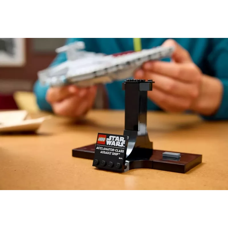 LEGO Star Wars Acclamator-klases uzbrukuma kuģis komplekts 75404 — būvēšanas komplekts, 450 gabali, eksponāta modelis 130×150×230 mm