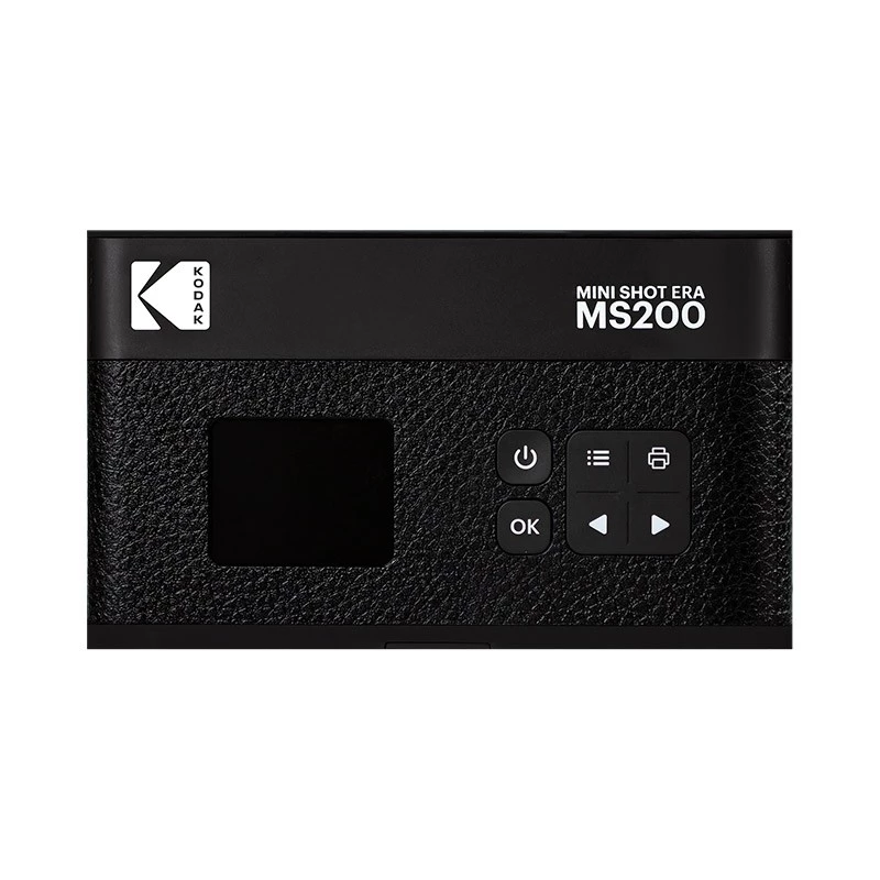 Momentānā kamera Kodak Mini Shot 2 Era — portatīvā momentkamera ar iebūvētu printeri, melna