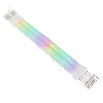 PCI-E 8-pin pagarinātājs Kolink Umbra Radiant ARGB — dubults 2× 8-pin, savīts GPU barošanas pagarinājums