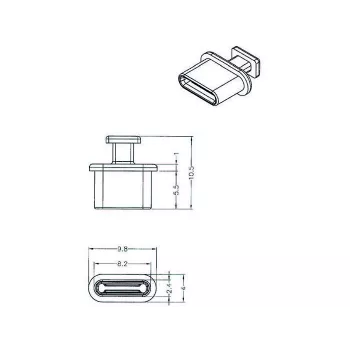 DeLOCK 64013 USB Type-C ligzdas aizsargvāciņš, melns, 10 gab.