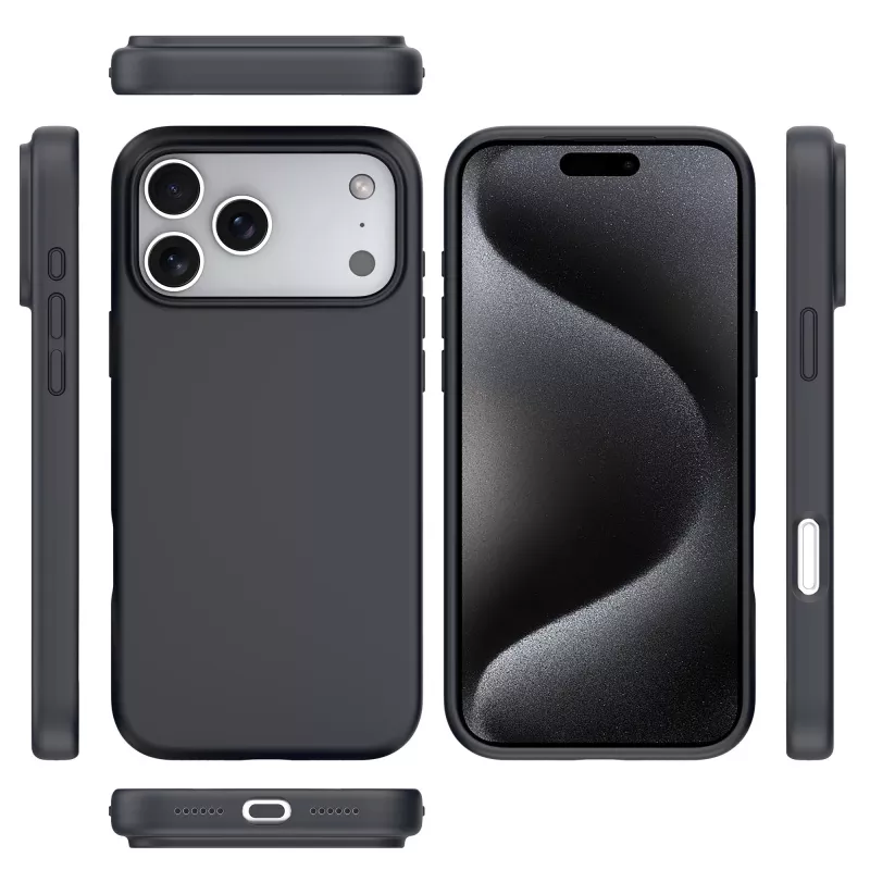 NEVOX StyleShell SHOCK melns iPhone 17 Pro Max Macīgsafe saderīgs