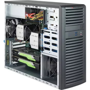 Super Micro Supermicro SC732 D3-1K26B - MDT - Paplašinātais ATX 1200 W (PS/2) - Melns - USB/Audio (CSE-732D3-1K26B)