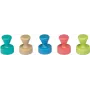 10 konusveida magnēti dažādās krāsās Ø 1,2 x 1,6 cm (6168499)