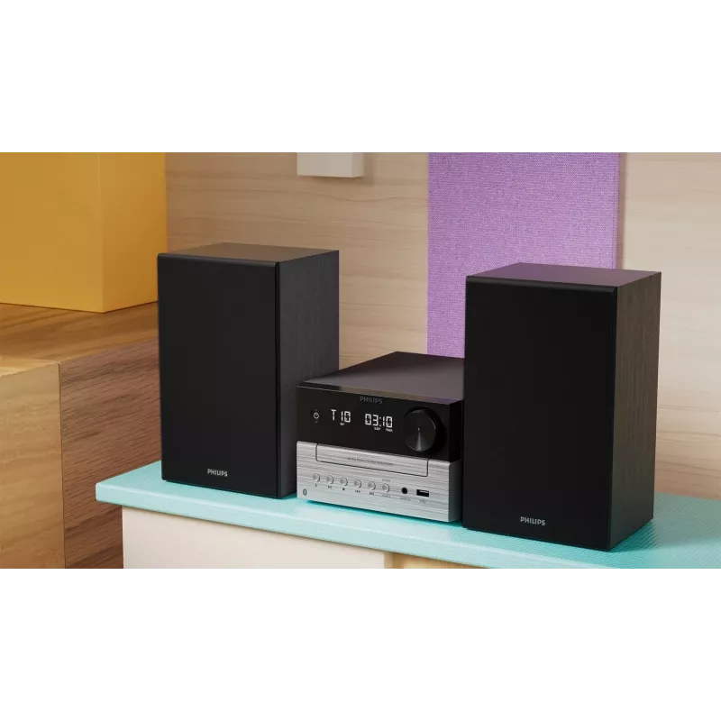 Philips TAM3205M2 mājas audio mikro sistēma 20 W Melns, Sudrabs