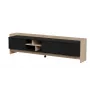 Cama RTV PORTO 3D Skapis 190x38x50 ozols/melns