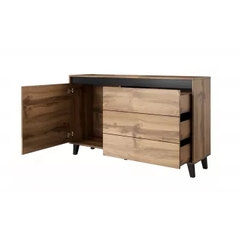 Cama kumode NORD votana ozols/antracīts