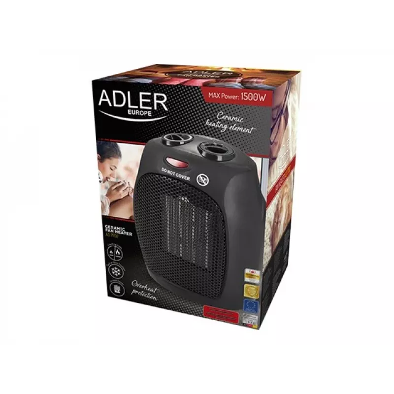 Adler AD 7702 Ventilatora sildītājs 1500 W, nerūsējošais tērauds