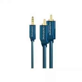 MP3 Adaptera kabelis (3,5 mm Audio Jack spraudnis/2x RCA spraudnis) - 7,5 m Papildu adapteris MP3 atskaņotājiem, iPod un viedtālruņiem