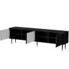 TV skapis Cama Mele 4D MOUNTAIN 2040×400×550 mm melns + zelts skaidu plātnes virsma