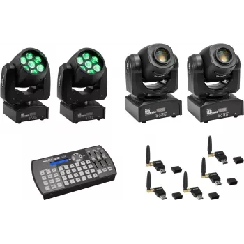 LED komplekts EUROLITE TMH-W63 TMH-S30 USB QuickDMX Easy Show — DMX vadāmas LED izgaismošanas un prožektora galvas