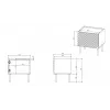 Naktsgaldiņš Cama ONDA 50x40x54 cm melns MDF/skaidu plātne komplektā 2 gab.