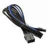 SilverStone PCI-8-Pin uz PCIe-6+2-Pin kabelis, 250mm - melns/zils