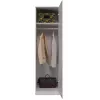 Garderobe Top e Shop SD-50 BI ar 5 plauktiem, 1 durvīm, balts rāmis
