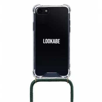 Kakla maciņš iPhone Xs Max Lookabe — zelts ar zaļu siksnu
