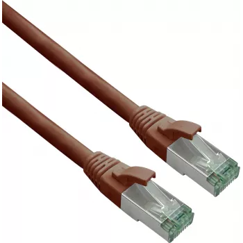 Helos savienojuma kabelis 363777, RJ-45–RJ-45, Cat.6a S/FTP (Cat.7 neapstrādāts kabelis), 15 m, brūns