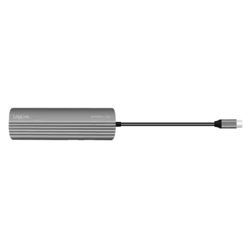 LOGILINK Ultra Slim USB 3.2 Hubs ar 2x USB-A un 8x USB-C, PD 100W