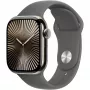Apple Watch Series 10 GPS + Cellular 42mm dabīgā titāna korpuss ar Stone Grey Sport siksniņu - S/M (MWXD3QF/A)