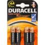 Vienreizējās lietošanas sārma baterija Duracell AA LR6 1,5 V, 4 iepakojumā