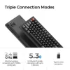 Mehāniskā tastatūra Keychron V3 Ultra 8K — vads & Bluetooth, QWERTY izkārtojums, RGB LED, melna