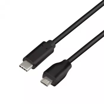 Logilink USB kabelis - USB 2.0 Type C (vīriešu) uz Micro-USB 2.0 (vīriešu) - 1 m - Melns (CU0197)
