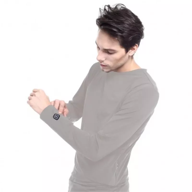 Sildoša blūze Glovii GJ1GXL Pelēka Garām Piedurknēm Elastāns Poliesters